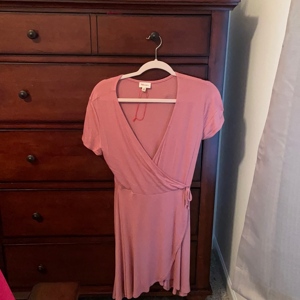 Low cut, short sleeve dress